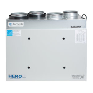 fantech® HERO Series 99402 Heat Recovery Ventilator, HRV Ventilator, 200 cfm, 120 V, Vertical Installation/Mounting