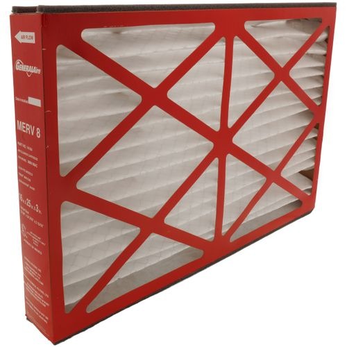 General Filters 4521 Cartridge Filter, Pleated Filter, 16 in L, 25 in W, 3 in Thick, 8 MERV