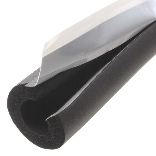 AEROFLEX® BST03412 Pipe Insulation With Lap Seal, 3/4 in Insulation, 1/2 in Thick, Black, PVC, R3.3, 6 ft L