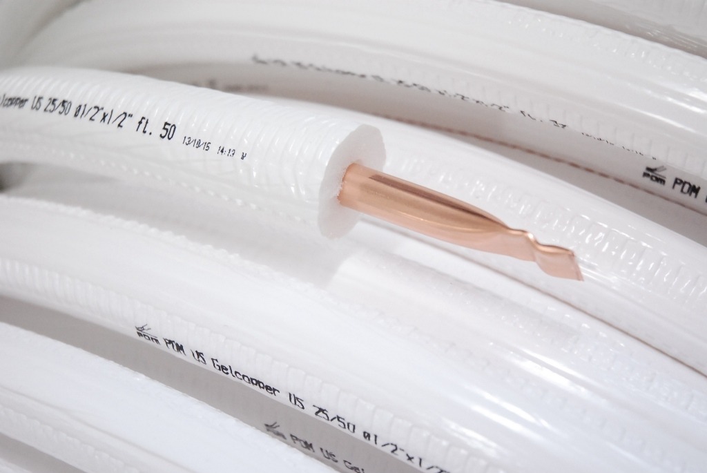 Pdm GelCopper® F100.GUS788212B Single Insulated Roll, 7/8 in Liquid Line, 82 ft L, 1/2 in Thick Insulation