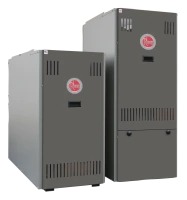 ROLA-070E04F Oil-Fired Lowboy Furnace, 70,000 BTU/hr, 40 in H, ECM Motor, 4 Ton Drive