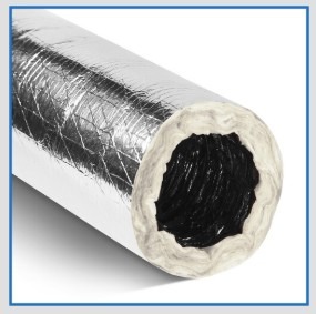 Quietflex® 880C Insulated Foil Flexible Duct, 8 in, R6.0