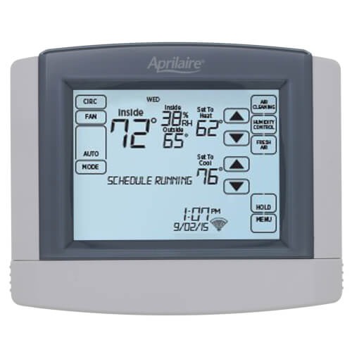 Aprilaire® 8820 Wi-Fi Thermostat With IAQ Control, 2H/2C, 4H/2C-Stage, Hardwired, Backlit Display
