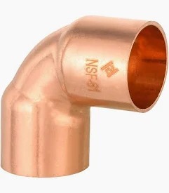 PPG 55396X 90 deg Short Radius Elbow, 1/2 in ID, Copper x Copper
