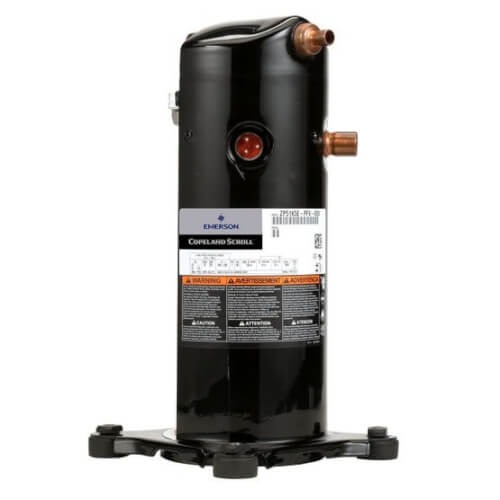 Copeland™ ZR54K5E-PFV-800 Scroll Compressor, R-22, R-407C Refrigerant, 208/230 V, 1 ph, 53500 Btu/hr Cooling BTU