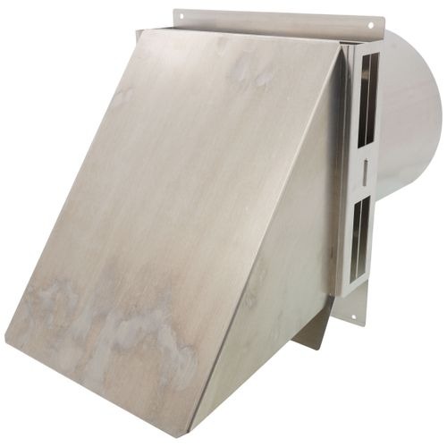 Tjernlund VH1 Series VH1-6 Side Wall Vent Hood, 12 in H, For Duct Size: 6 in, Aluminum