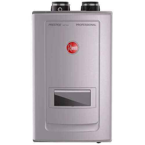Rheem® Prestige® Series RTGH-RH10DVLN Tankless Gas Water With Built-In Recirculator, Natural Gas Fuel, 9.9 gpm, 120 V