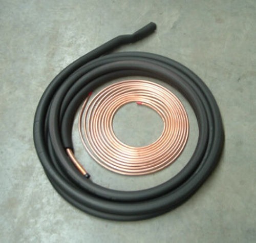 Mini Split Line Set, 1/4 in and 5/8 in x 50 ft, 1/2 in Insulation, Flare End