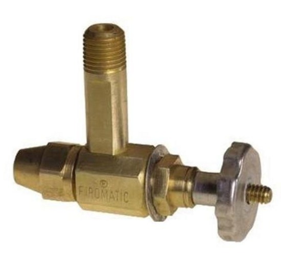 Firomatic® B104-CF Fusible Burner Oil Valve, Brass, 1-5/8 in L Shank, 3/8 in x 1/4 in, Flared x NPT