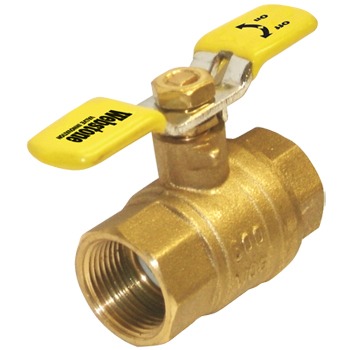 Webstone H-41704W Ball Valve With Chrome-Plated Lever Handle and Adjustable Packing Gland, 1 in x 1 in, FIP x FIP