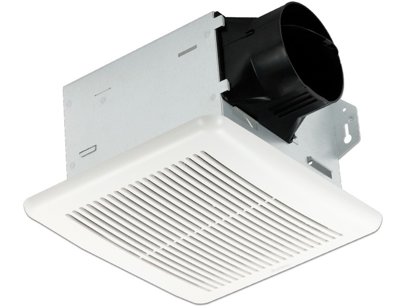 Delta Breez ITG80 Integrity Series Ventilation Fan, 80 cfm, Single Speed, 9.5W, 1.3 Sones, 4 in Duct