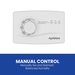 Aprilaire® 4655 2-Wire Manual Humidistat, 3-3/8 in H, 1-15/16 in W, 5-1/8 in D, Plastic
