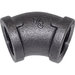 BRAMEC® 17291 Elbow, 1/2 in x 1/2 in, 45 deg, Material Construction: Malleable Iron, Black, Iron