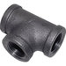 BRAMEC® 520-605 Tee, 1 in, Black Malleable Iron, Threaded
