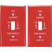 BRAMEC® 20366 Safety Switch Cover, Metal, 4-1/4 in H, 2-3/4 in W, Red, For Use With: Handy Boxes