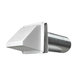Builders Best® PWM622 Series 111381 Wide Mouth Hood With Flapper and 1/2 x 1/2 in Removable Grid, 5-3/4 in H, 5-3/4 in W