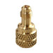 CPS® AD44LH Straight Adapter With Valve Core, Application: A2L Refrigerant Tanks, 1/4 in x 1/4 in, Female Threaded