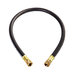 CPS® HV5E Vacuum and Charging Hose With In-Line Ball Valve, 5/16 in x 3/8 in x Crimp, 5 ft L Hose, Black