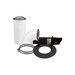 Centrotherm InnoFlue ICVKH24 Concentric Horizontal Vent Kit, 2 or 4 in Intake, HDPE/Polypropylene, Black