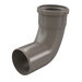 Centrotherm InnoFlue ISELL0387 87 deg Long Radius Elbow, 3 in, Polypropylene, 7 in L, 6.9 in W, Gray, 3.7 in Dia