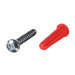 Devco 7102CX Conical Flange Anchor, 1/4 in ID x 1 in OD Dia, #10 Thread, 1-1/4 in L, Plastic