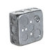 Devco PI362 Utility Box, Galvanized Steel, 21 cu-in, 4 in H, 4 in W, 1-1/2 in D, 1/2 in, 3/4 in Knockout