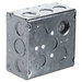 Devco PI363 Utility Box, Galvanized Steel, 30.3 cu-in, 4 in H, 4 in W, 2-1/8 in D, 1/2 in, 3/4 in Knockout