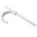 DiversiTech® 515-J3000 Swiveling J-Hook, For Pipe Size: 3 in, PVC, 9 in L, White