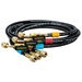 Fieldpiece HR3B Ball Valve Hose Set, 1/4 x 1/4 in, 5 ft L Hose, 800 psi Max Working Pressure