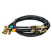 Fieldpiece HR3XB Ball Valve Hose Extension Set, 1/4 x 1/4 in, 8 in L Hose, 800 psi Max Working Pressure