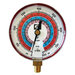 JB Industries M2-862 A2L Illuminating Pressure Gauge, R-32, R-410A, R-454B Refrigerant, 1/8 in x MPT, Steel Body, Red