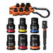 KLEIN TOOLS® Grab-And-Go 33808 Impact Socket Set, 7-Piece, SAE, 3/8 in Drive, Chrome-Moly, 4.3 in L, 2.48 in W