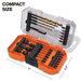 KLEIN TOOLS® 33811 Drill and Driver Bit Set, 32-Piece, SAE, 3/8 in Drive, Alloy Steel, 7 in L, 3.7 in W, 1-3/4 in D