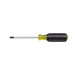 KLEIN TOOLS® 603-4 Screwdriver, #2 Bit, 1-Piece, Magnetic: No, 4 in L Shaft, 8-1/4 in L, Steel, Black/Yellow Handle