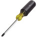 KLEIN TOOLS® 603-4 Screwdriver, #2 Bit, 1-Piece, Magnetic: No, 4 in L Shaft, 8-1/4 in L, Steel, Black/Yellow Handle