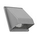 Lambro 389G Wall Hood Exhaust Vent, For Duct Size: 8 in, Plastic, Gray, Screen Included: Yes, Damper Included: Yes