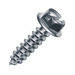 Malco® HW10X2 Sheet Metal Screw, Drill-In, Self-Piercing Fastener, Hex Washer, Slotted Head, Steel, Zinc-Plated