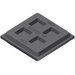 Mason Industries R18X18SW Mini-Super W-Waffle Pad, 18 in H, 18 in W, 3/8 in D, Rubber, Natural