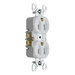 Pass & Seymour® Trademaster® 3232W Duplex Receptacle, 15 A, 125 V, NEMA 5-15R, 3.31 in H, 1.32 in W, 1 in D, White