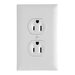 Pass & Seymour® Trademaster® 3232W Duplex Receptacle, 15 A, 125 V, NEMA 5-15R, 3.31 in H, 1.32 in W, 1 in D, White