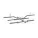Quick-Sling® QSWI3000 Quick Swivel Flush-Mount With H Bracket, 200 lb Load, Flat Ceiling Installation/Mounting, Steel