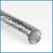 Quietflex® 6 Series 506 Uninsulated Flex Connector, 5 in ID, 25 ft L, Aluminum Foil/Polyester Film Core, Round, Silver