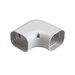 SLIMDUCT® 86011 90 deg Flat Elbow, White, PVC, 2-3/4 in, 5 in L, 2-5/8 in W, 5 in H
