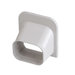 SLIMDUCT® 86114 Soffit Inlet, White, PVC, 3-3/4 in, 5-3/8 in L, 5-3/8 in W, 5-3/8 in H