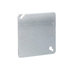 Steel City® 52C1 Blank Box Cover, Galvanized Steel, Ceiling, Wall Installation/Mounting, 4 in H, 4 in W, Silver
