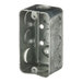 Steel City® 583611/2 Utility Box, Galvanized Steel, 1-Gang, 10-Knockout, 1-Outlet, 13 cu-in, 4 in H, 2-1/8 in W