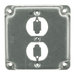 Steel City® RS12 Box Cover, Galvanized Steel, Surface Installation/Mounting, 5 cu-in, 4 in H, 4 in W, 1/2 in D, Silver