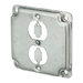 Steel City® RS12 Box Cover, Galvanized Steel, Surface Installation/Mounting, 5 cu-in, 4 in H, 4 in W, 1/2 in D, Silver