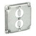 Steel City® RS12 Box Cover, Galvanized Steel, Surface Installation/Mounting, 5 cu-in, 4 in H, 4 in W, 1/2 in D, Silver