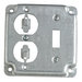 Steel City® RS2 Box Cover, Galvanized Steel, Surface Installation/Mounting, 5 cu-in, 4 in H, 4 in W, 1/2 in D, Silver